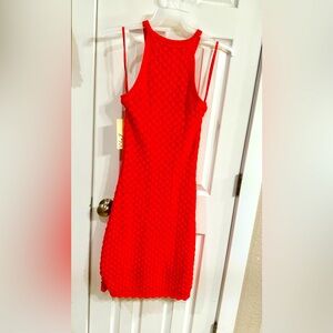 Eliza J crochet tank midi dress; lined
